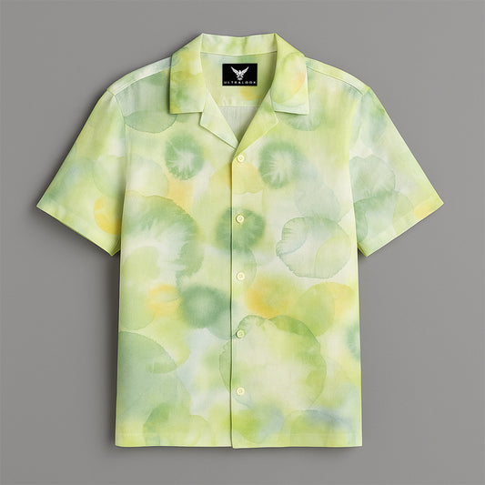 Lime Yellow Printed Half Sleeve Shirt